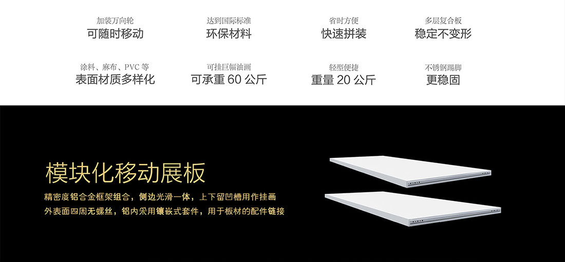 裝配式移動展牆闆材